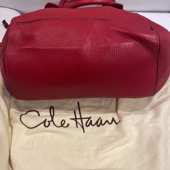 Women’s Cole Haan satchel bag red thick leather beautifully maintained clean - Picture 9 of 9